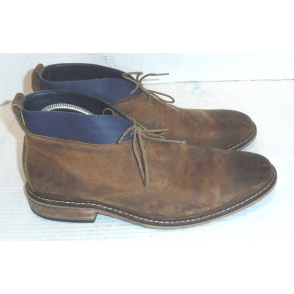 Cole Haan Colton Men's Leather Chukka Blue Band Lace Up Boots Size: 10 M READ - Picture 1 of 10